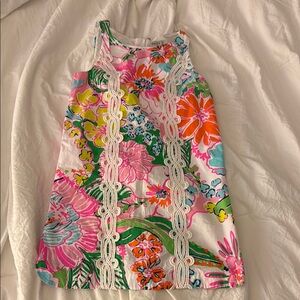 Lilly Pulitzer Floral Kids Dress - Pink, Orange, Green